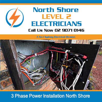 Electrical cables and wiring connections in North Shore